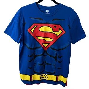 Superman DC Comics Universe Cotton Detachable Caped Short Sleeve Costume Tee